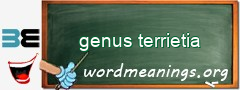 WordMeaning blackboard for genus terrietia